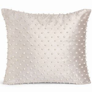 Elegant Pearl-Studded Pillow 14x14 2pcs